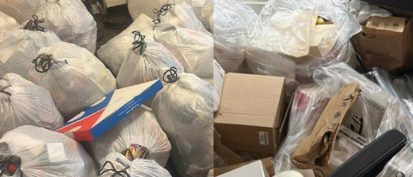 Food waste and trash overflow cleanup