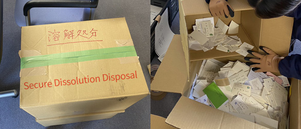 Privacy-conscious disposal support for photos documents and personal belongings