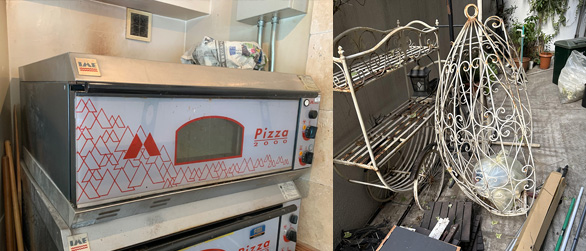 Restaurant furniture fixtures and kitchen item removal support