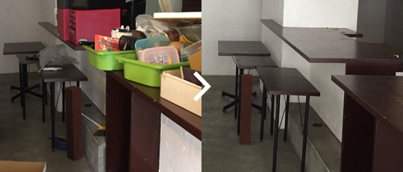 Junk removal for restaurant closure renovation and equipment replacement