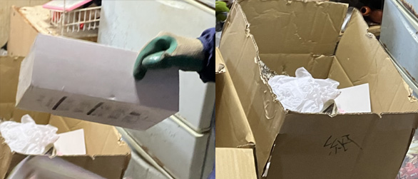 On-site sorting and bagging for unsorted junk pickup
