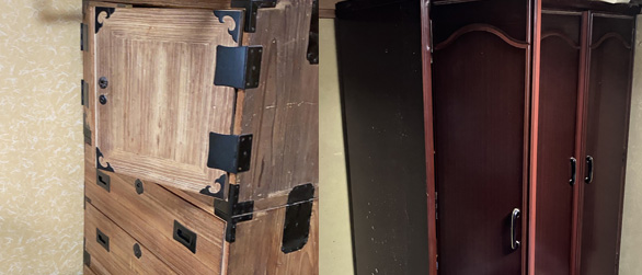 Careful removal work inside a traditional Japanese room