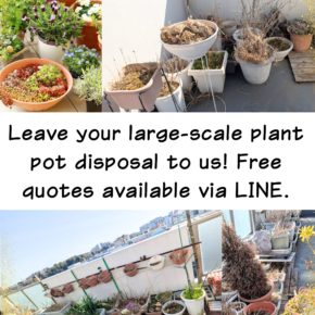 Leave your large-scale plant pot disposal to us! Free quotes available via LINE.