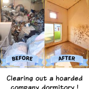 Clearing out a hoarded company dormitory.