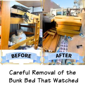 Careful Removal of the Bunk Bed That Watched Your Children Grow!